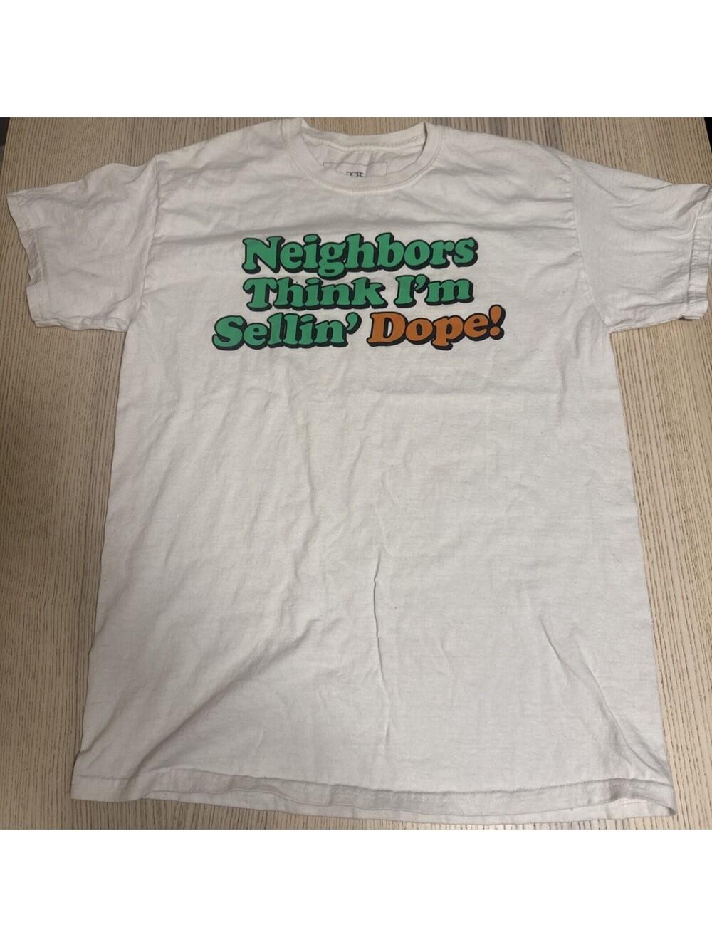 J Cole Neighbors Think Im Sellin Dope T Shirt Rap Graphic Tee White Medium M